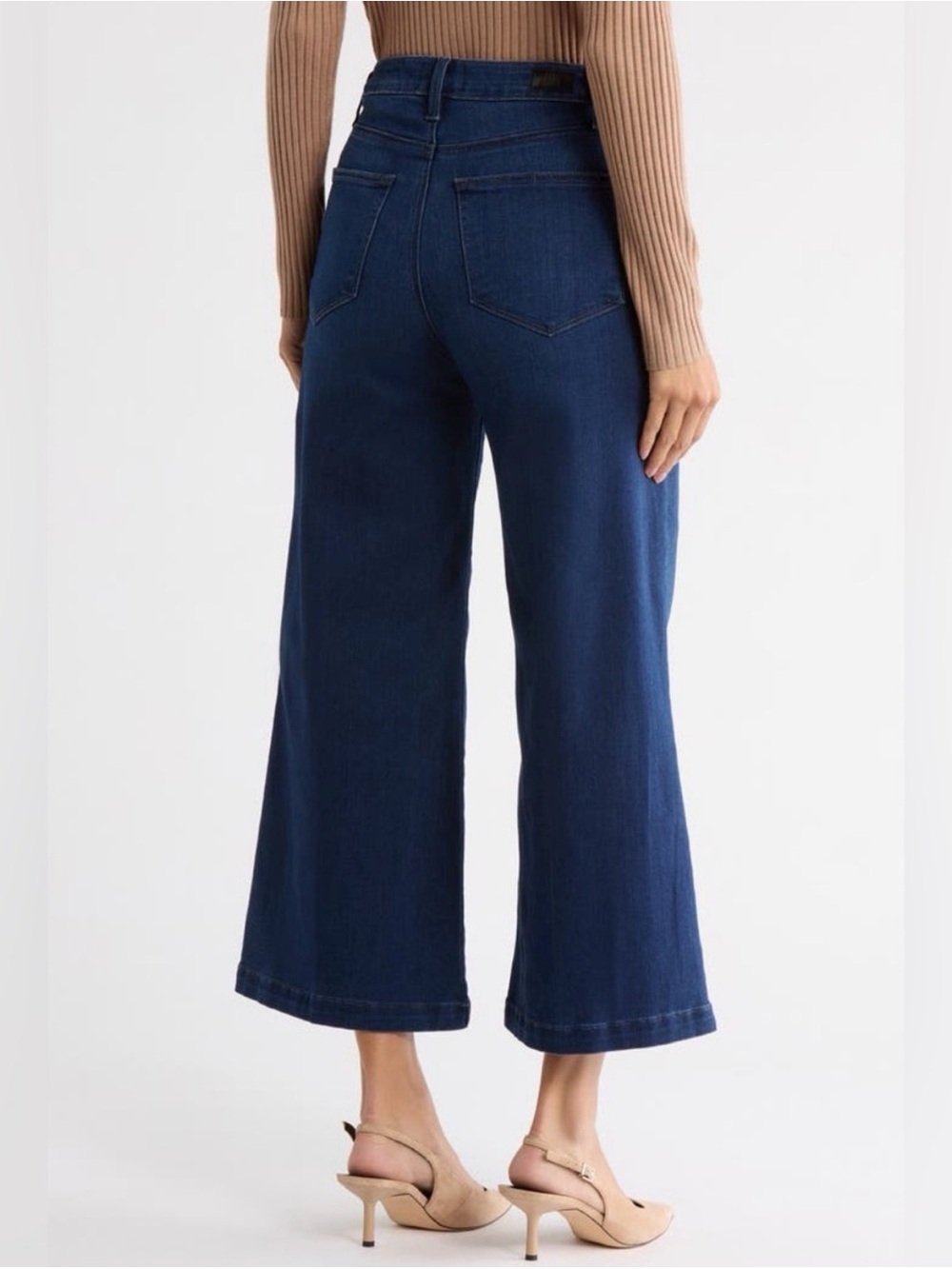 PAIGE LENNIE Wide Leg High-Rise Jeans - Dark Indigo Blue Sabine - Size 25 NWT - Picture 2 of 8